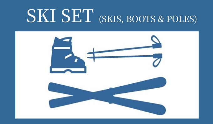 Premium Delivery Rental Ski Set